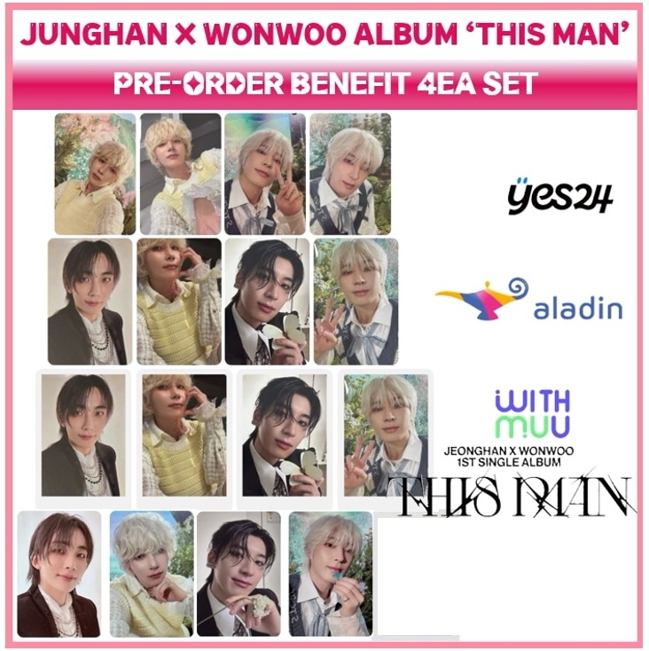 SEVENTEEN JEONGHAN X WONWOO 1st ALBUM THIS MAN POB 4EA SET / 公式 Photocard