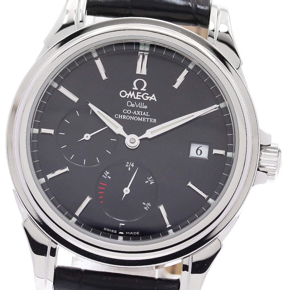 オメガ OMEGA 4832.51.31 デビル デイト コーアクシャル パワーリザーブ 自動巻き メンズ 良品 箱・保証書付き_891514【中古】