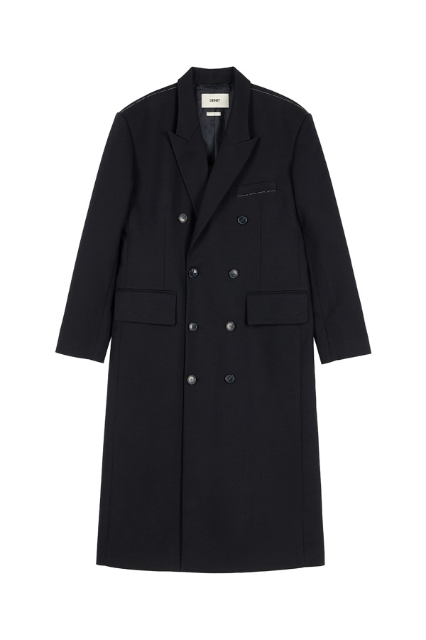 【DEINET】 CLASSIC DOUBLE LONG JACKET : NAVY