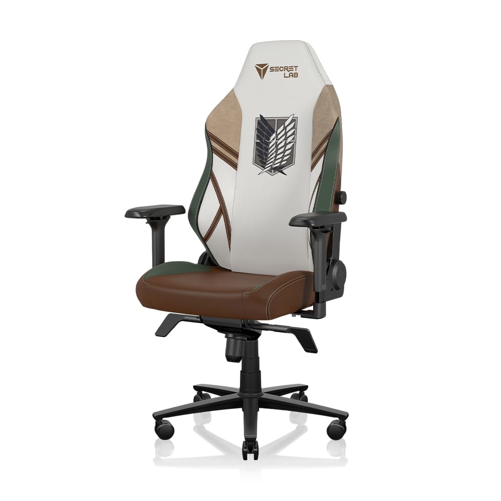 進撃の巨人 エディション ゲーミングチェア (XL サイズ) PUレザー シークレットラボ デスクチェア 人間工学 エルゴノミクス PC椅子 ランバーサポート 4Dアームレスト 調 50539