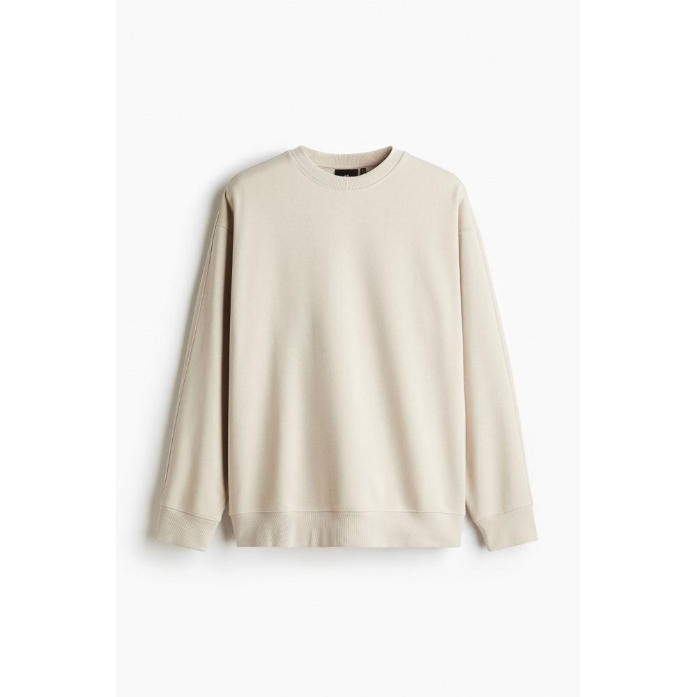 H&M サーモライトルーズフィットスウェットシャツライトベージュ