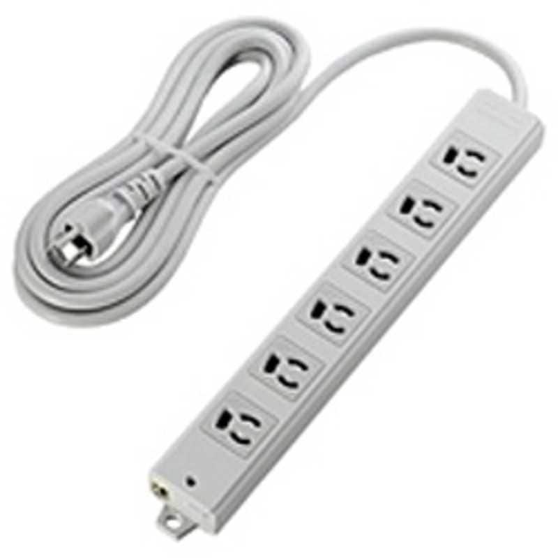 エレコム　ELECOM　EU RoHS 指令準拠 二重構造工事用 (3P式 6個口3m)　T-WRM3630LG/RS