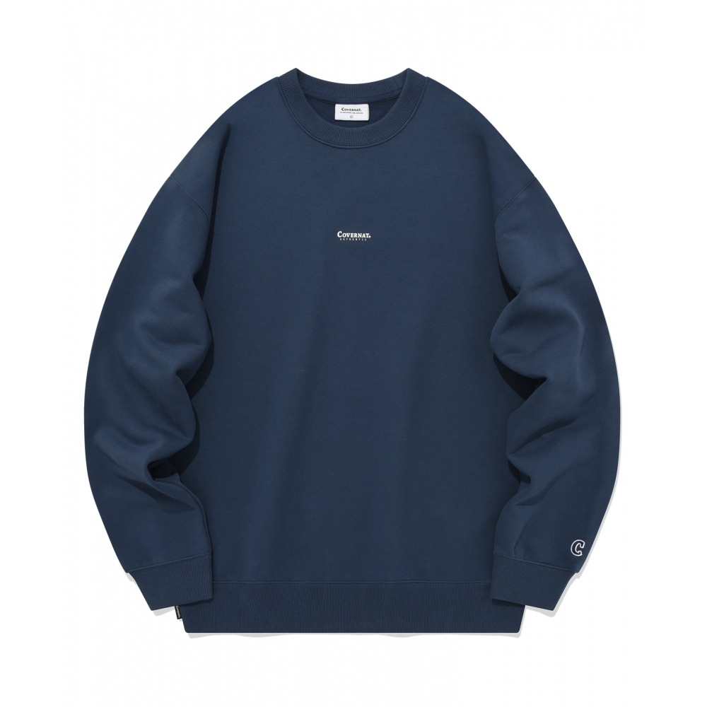 COVERNAT スモールオーセンティックロゴスウェットシャツブルー