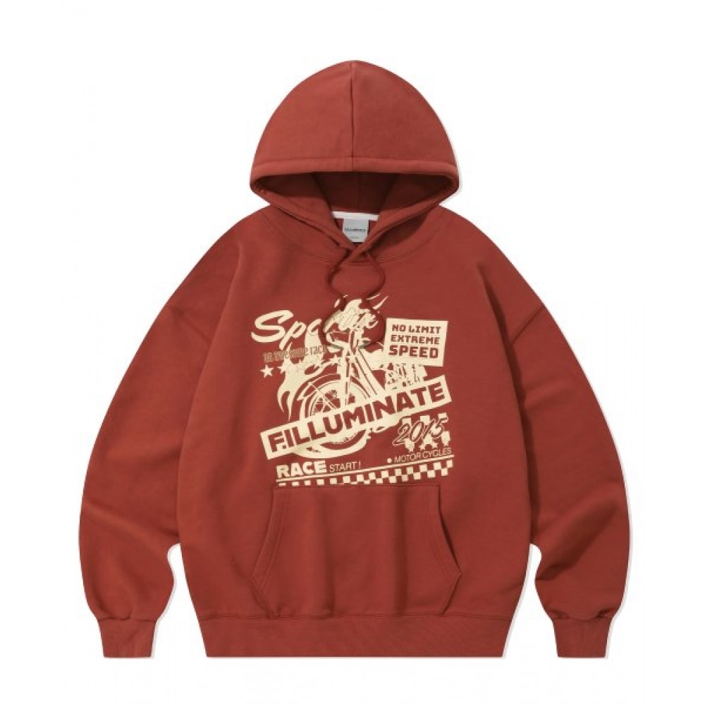 フィルミネイトスポーツバイクロゴパーカー-ワイン