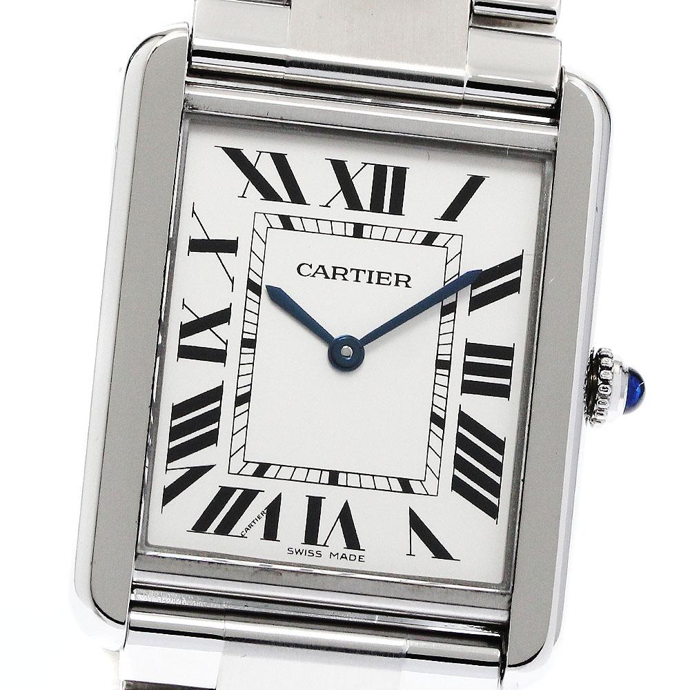 カルティエ CARTIER W5200014 タンクソロ LM クォーツ メンズ 美品 保証書付き_869298【中古】 203,800円