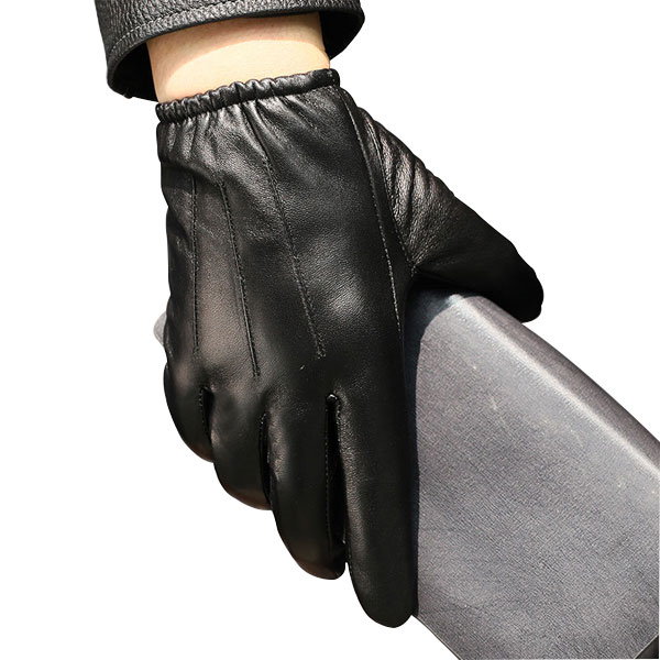 新品 日本製 紳士用 メンズ 手袋 吸湿発熱 黒 - 手袋