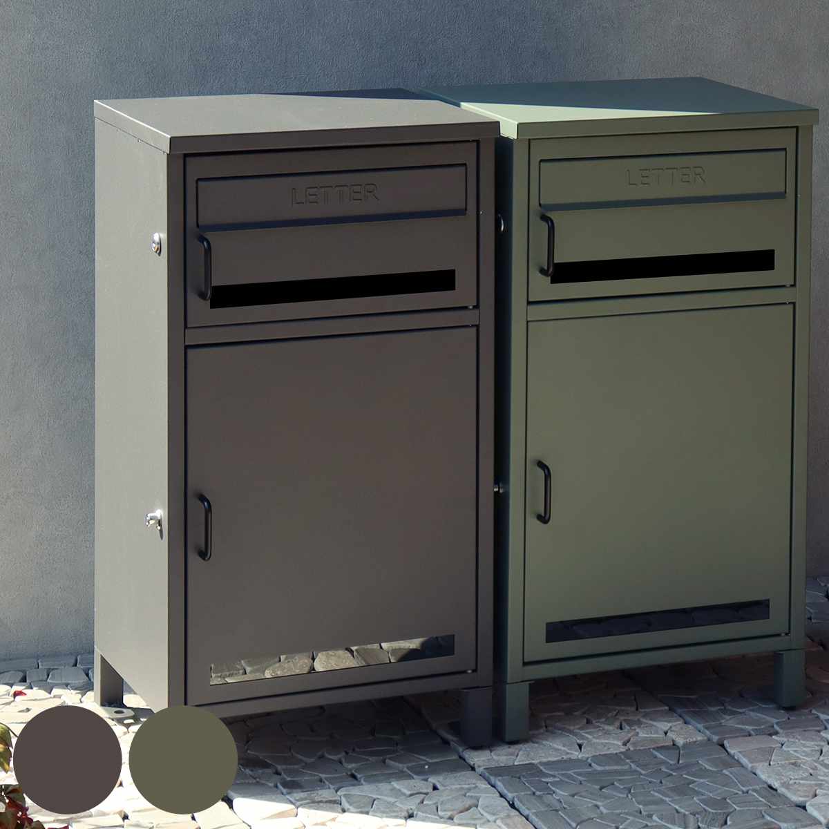 宅配ボックス 郵便ポスト ジョエレ 宅配 ボックス ポスト一体型 ポスト 宅配ポスト 大容量 デザインポスト 据え置き 置き配用ボックス メールボックス 宅配BOX 置き配