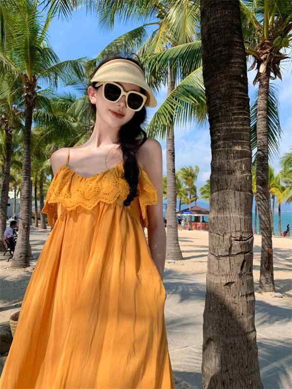 ワンピース レディース キャミソール ドレス 夏 リゾート 海辺 バカンス スカート 上品 大人 ナチュラル ノースリーブ