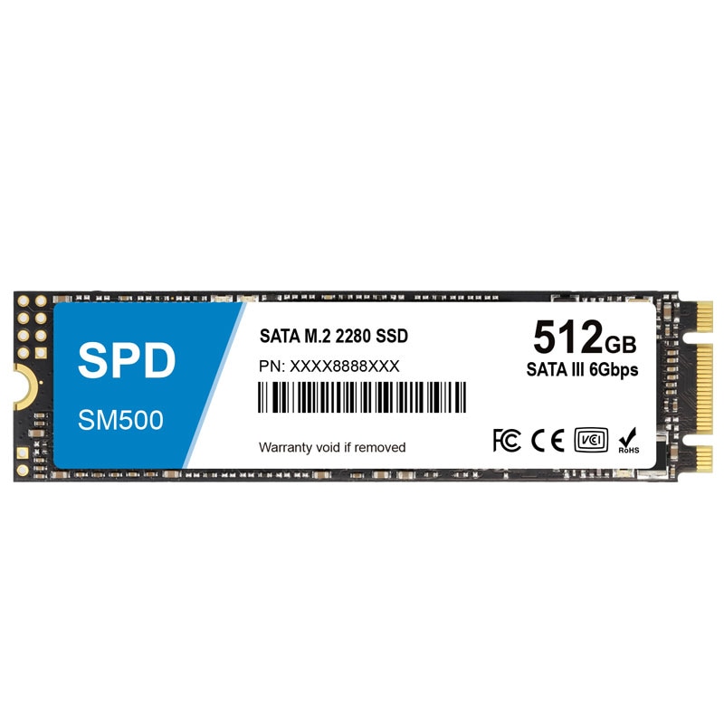 SPD製SSD 512GB M.2 2280 SATA III 6.0Gb/s R: 550MB/s W: 500MB/s 3D NAND 3年保証