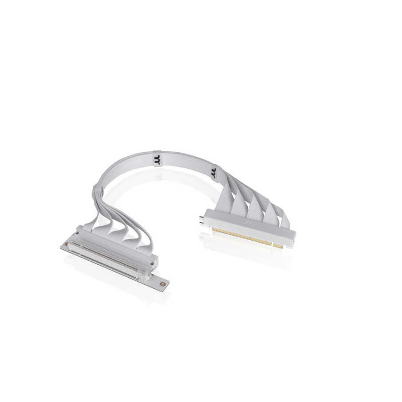 THERMALTAKE　PCI-E 4.0 Dual 90 Degree Riser Cable 400mm Snow　AC-077-CO6OTN-C1