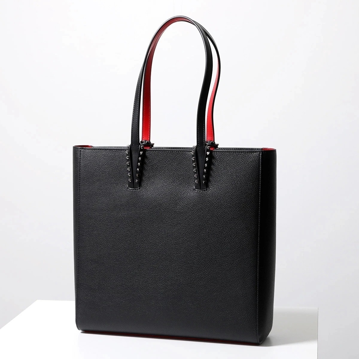 Christian Louboutin クリスチャンルブタン トートバッグ CABATA カバタ 3255085 メンズ レザー スタッズ装飾 ロゴ 鞄 B078/BLACK/GUN-MWTAL