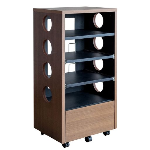 宮武製作所(Miyatake Seisakujyo) ゲームラック ゲーム機やソフトをまとめて収納できる ブラウン×ブラック幅49×奥38×高さ99.6cm GRK-002