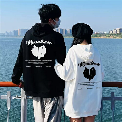 ペアルック パーカー ブランド ペアルック カップル お揃い 服 レディース おしゃれ 春 カップル ペアルック トレーナー 韓国 大きいサイズ リンクコーデ ペアルック 冬 カップル カップル お揃