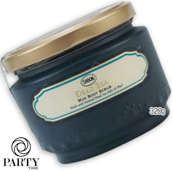 SABON ブラック ボディスクラブ デッドシー 320g