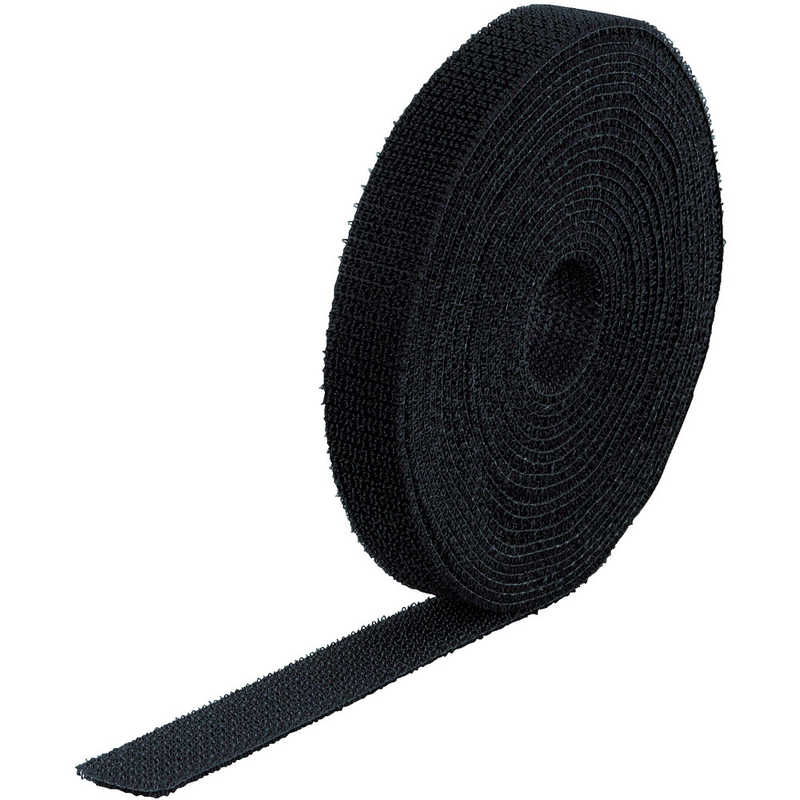 トラスコ中山　マジック結束テープ 両面 黒 20mm×25m　MKT20250BK