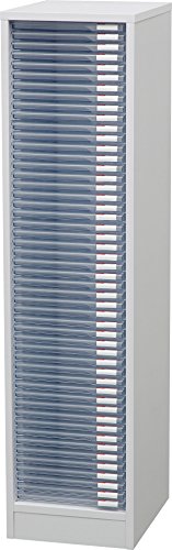 【超浅型50段】アイリスオーヤマ フロアケース キャスター付き 書類ケース 木製フレーム A4サイズ