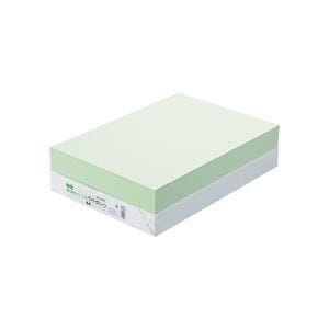 （まとめ）TANOSEE αエコカラーペーパーII B4 ライトグリーン 1冊（500枚） [x5]