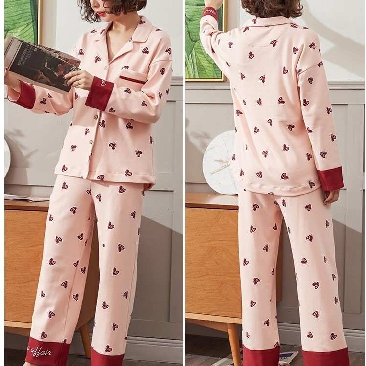 セットアップ パジャマ ルームウェア 授乳期 マタニティ 部屋着 長袖 前開き 襟つき デザイン 美ライン 伸縮性 お得 2点セット リラックス ナチュラル かわいい 大人可愛い きれいめ シンプル