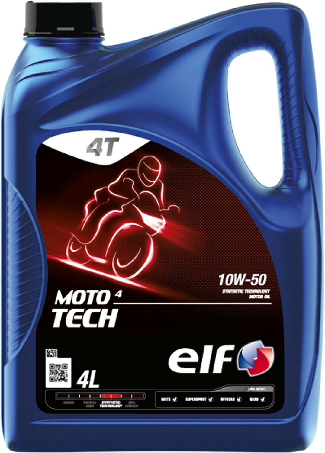 elf(エルフ) バイク用 4st エンジンオイル MOTO 4 TECH (モト 4 テック) 10W-50 全化学合成油 4L 213950