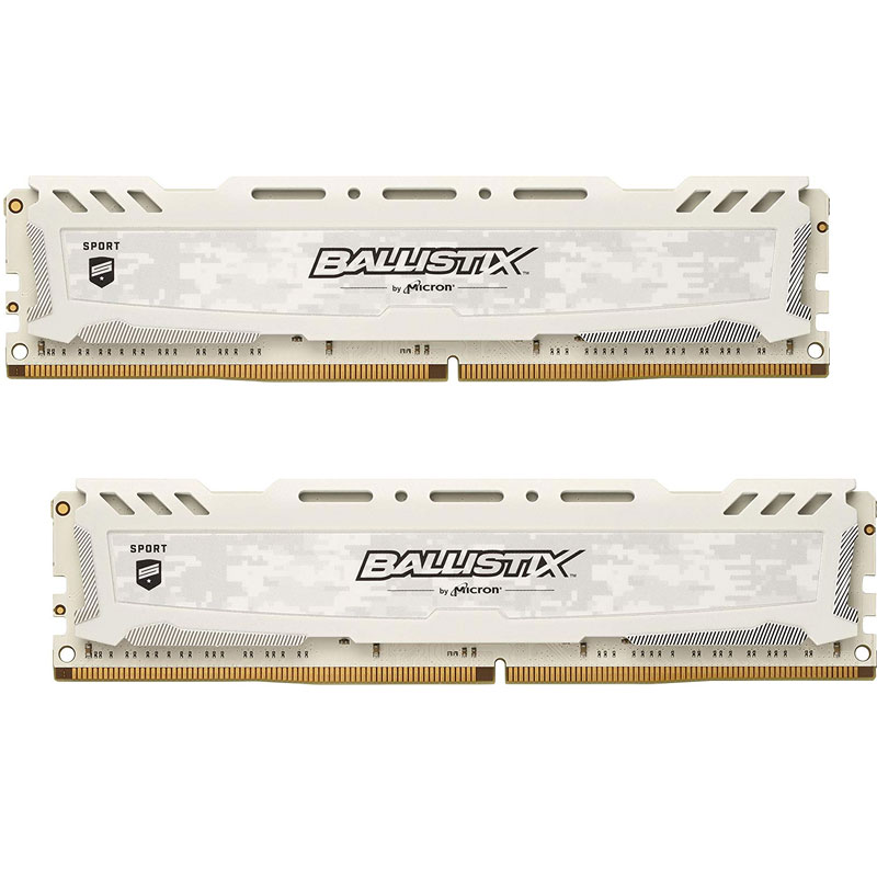 永久保証CrucialDIMMデスクトップPC用メモリ16GB(8GBx2枚)DDR4-2666BallistixSportLTWhiteBLS8G4D26BFSCバルク品