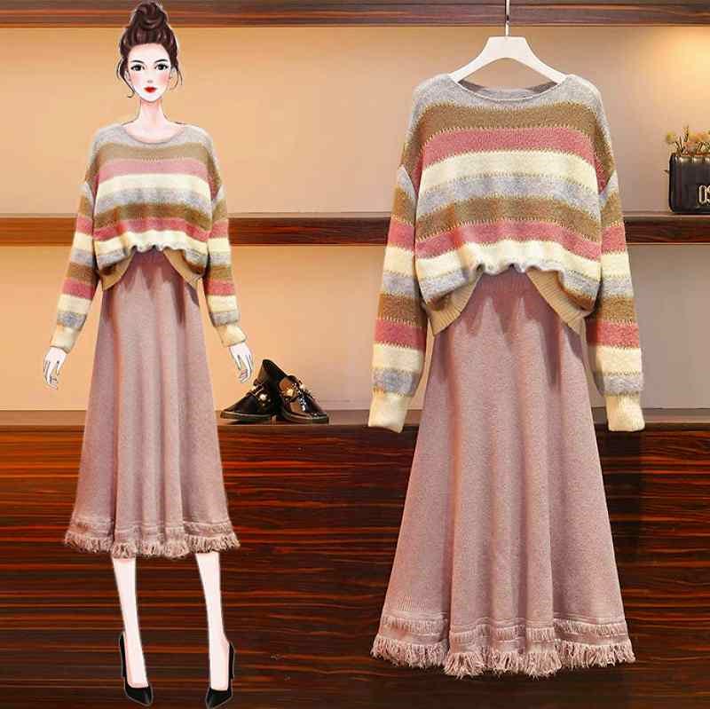 送料無料トップス スカート 2枚セット セットアップ大きいサイズ レディース ニット 上下セット set スウェット スエット sweat ルームウェア ジャージ 秋冬 setup