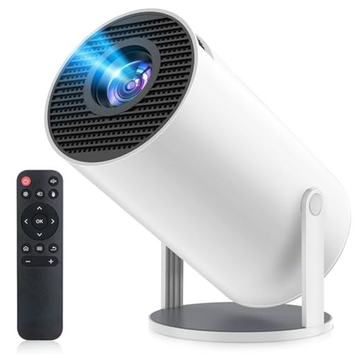 プロジェクター 家庭用【2026年進化モデル・27000LM・4K対応】超小型 270回転 高輝度 1080P 天井投影 Wi-Fi6大画面 Android TV搭載 Bluetooth5.4 HiF