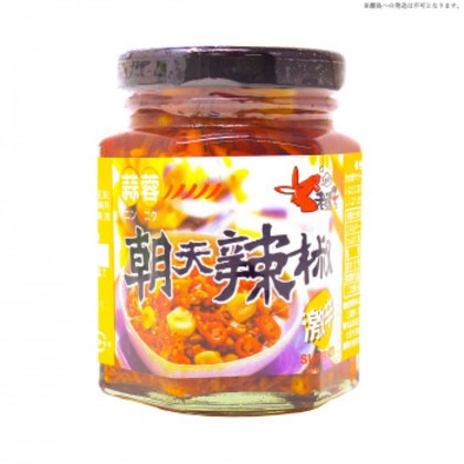 友盛貿易 老騾子 蒜蓉朝天辣椒醤 にんにく入り辛味調味料 105g×24本 0210205