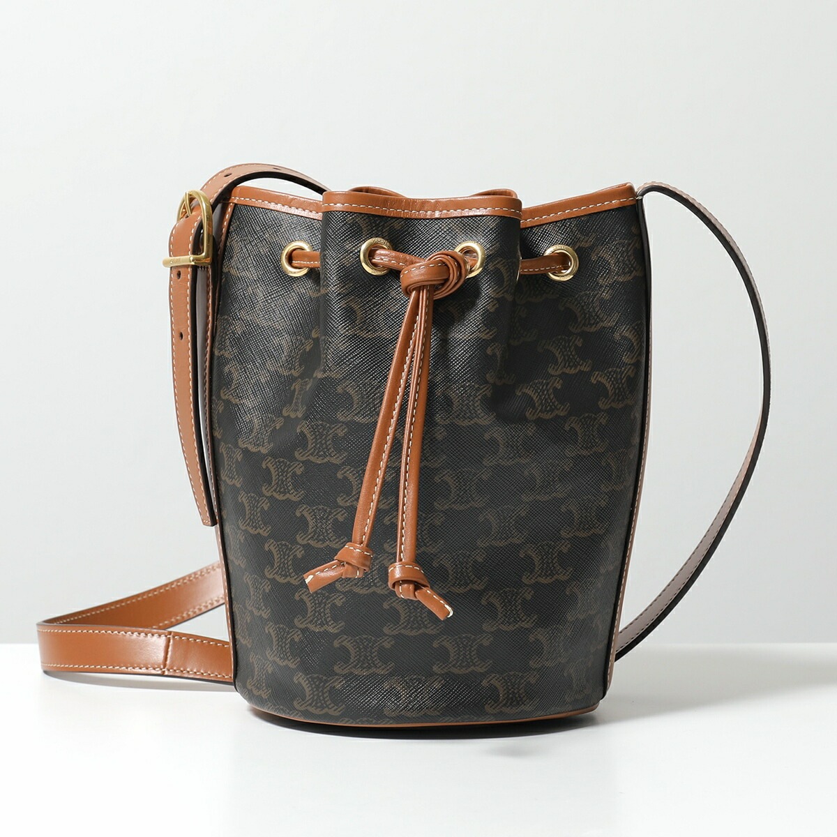 CELINE セリーヌ ショルダーバッグ Small Drawstring スモール ドローストリング 191142BZJ.04LU レディース トリオンフ クロスボディ 鞄 TAN