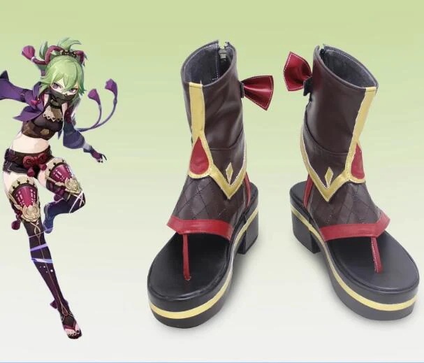 コスチューム シューズ コスプレ コスプレ靴 コス靴 くきしのぶ 久岐忍 げんしん 原神 スーツ ハロウィン 2023年新作入荷コスプレ30%までに制限