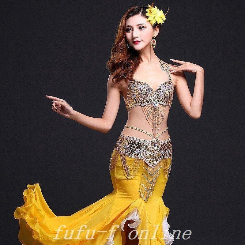 新品（アクティブ中）ベリーダンス衣装セットベリーダンスコスチュームブラトップ腰ベルトスカート衣装コスチュームsopep店 5,122円