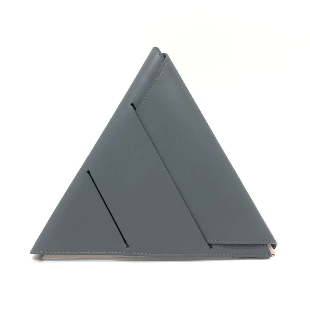 手帳カバー トライアングル メモ ノート レザー グレー