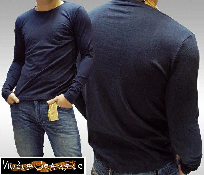 ヌーディージーンズ NUDIE JEANS メンズ ロンT ポケット 長袖 Tシャツ INDIGO ジーンズ ブランド セレブ ファッション サファリ掲載 NUDIEJEANS ヌーディー イタリア