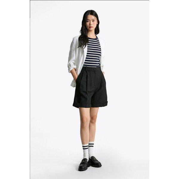 T22F1TTO060WT1 スリムクルーネック リブ Tシャツ