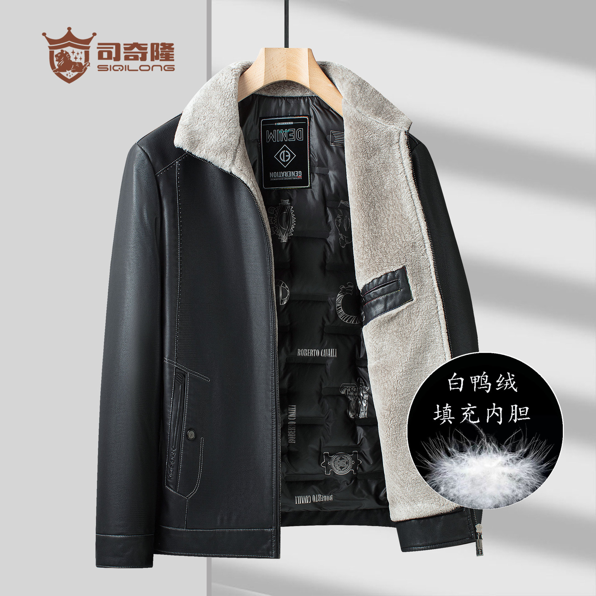 秋冬 防寒 レザージャケット メンズ 大きいサイズ 韓国ファッション アウター 通勤 かっこいい 30代40代50代60代男性の冬のジャケット青年ファッションダウン内張り男性厚い毛皮メンズ保温コート
