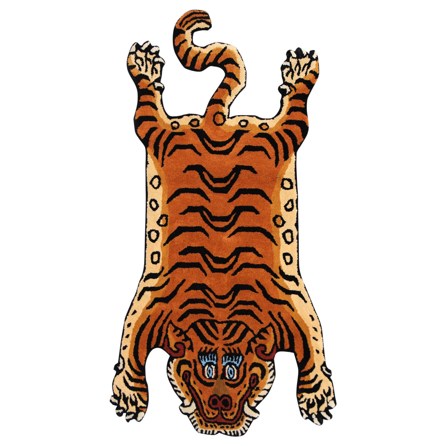 チベタンタイガーラグ ミディアム DETAIL Tibetan Tiger Rug [ DTTR-01 / Mサイズ ]