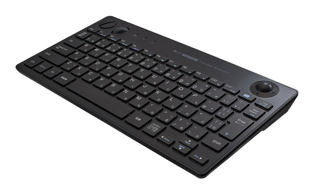 ナカバヤシ 無線トラックボールキーボード 日本語配列80キー(ブラック) FKBR252BK