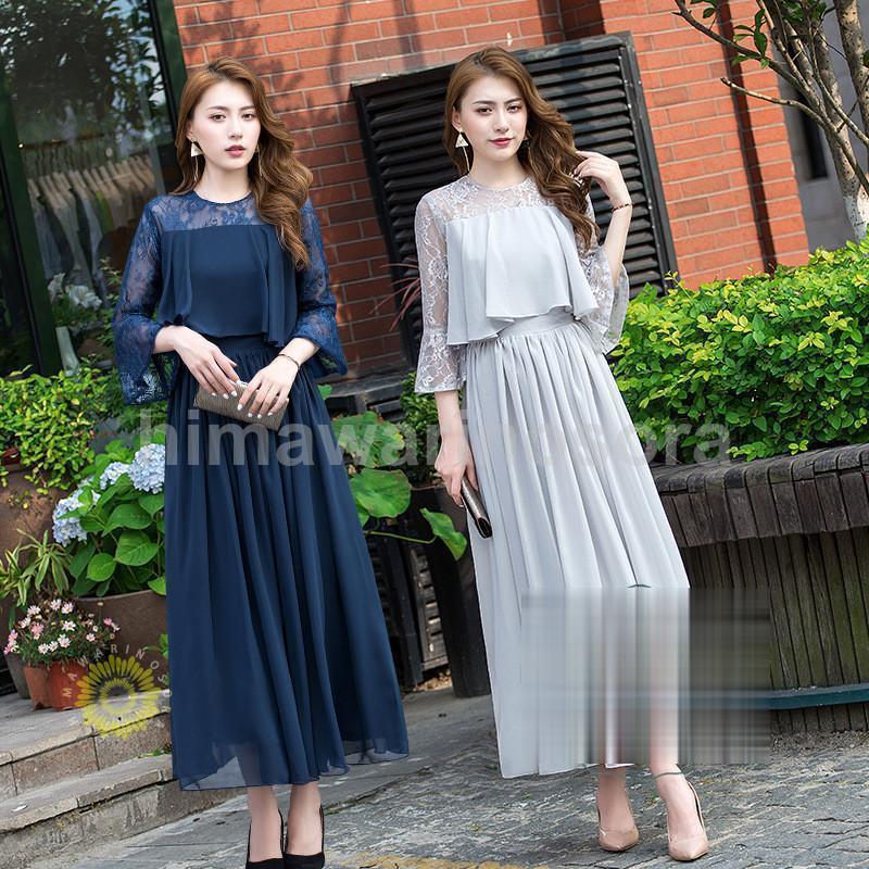 爆売れ中パーティードレス 結婚式 ワンピース ドレス 親族 袖あり ロング丈 ロング フォーマルドレス 大きいサイズ 春 夏 秋 冬 20代 30代 40代 50代 60代