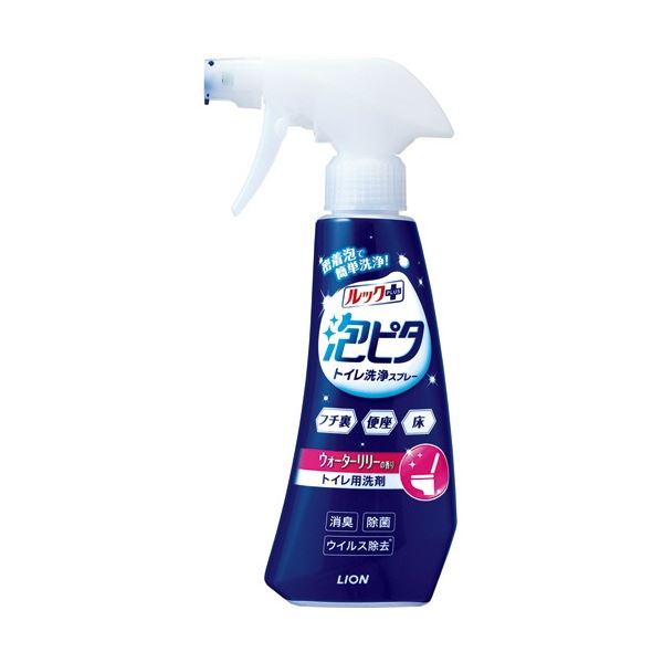 （まとめ）ルックプラス 泡ピタ トイレ洗浄スプレー ウォーターリリーの香り 本体300ml[x30]