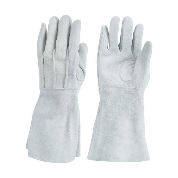 （まとめ）東和コーポレーション 溶接用 牛床革 5本指 W-335（外縫い） グレー 1双[x3] 6,399円