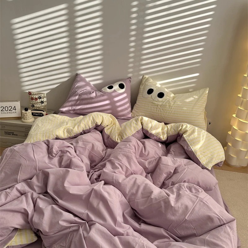 クラスaウォッシュドコットン4点セットコットンシーツと掛け布団カバードミトリー用寝具3点セット