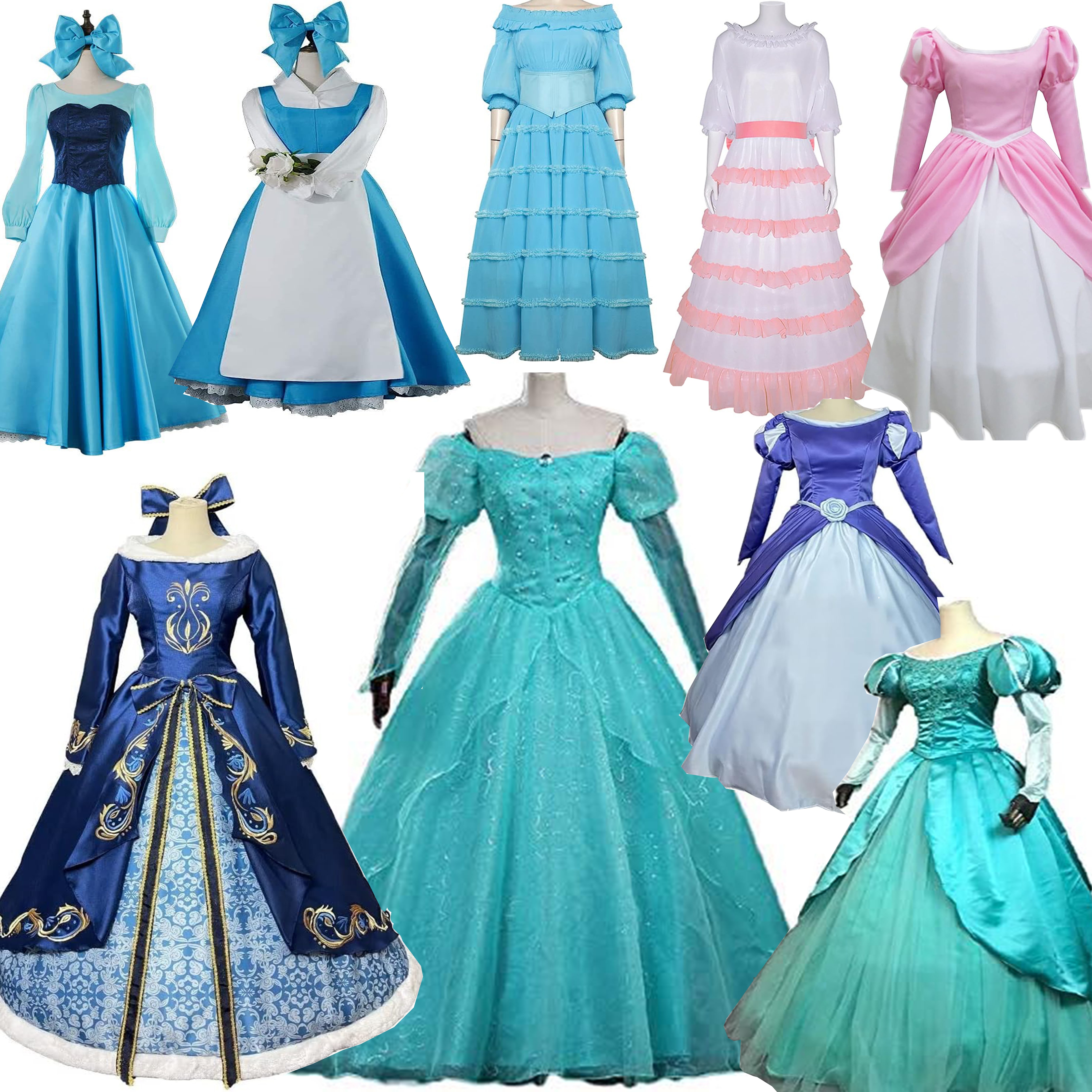 人魚姫 アリエル コスプレ衣装 コスチューム 大人用 ドレス ワンピース 人魚姫 コスプレ衣装 ハロウィン 衣装 コスプレ クリスマス 文化祭 学園祭 仮装 演出服 コス