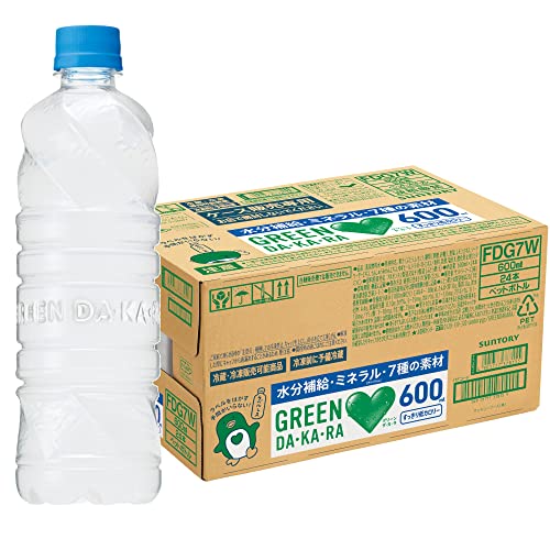 サントリー グリーンダカラ ラベルレス スポーツドリンク ペットボトル (冷凍兼用) 600ml 24本