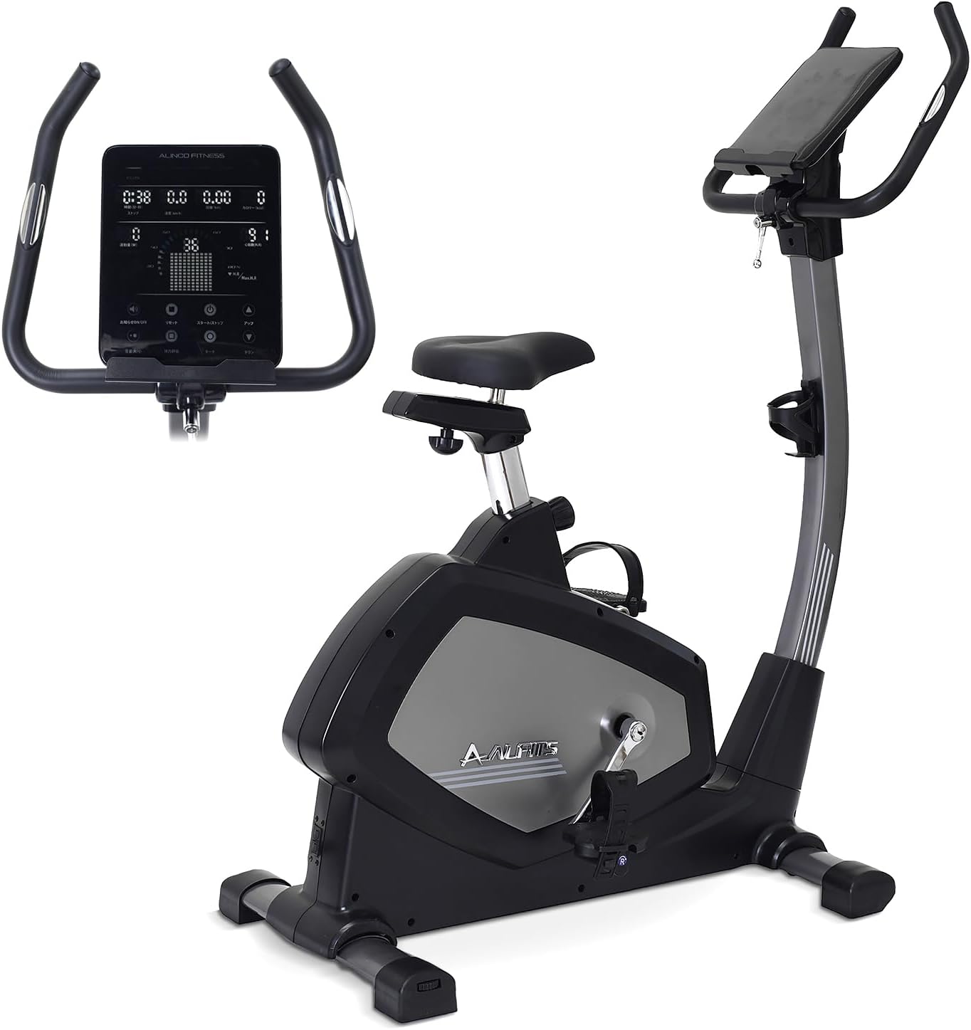 5)ブラック/プログラム機能/ハイエンド アルインコ(ALINCO) フィットネスバイク エクササイズフロアマット アドバンストバイク エクササイズフロアマット電磁負荷方式 スポーツクラブ運動が出来る 42,598円