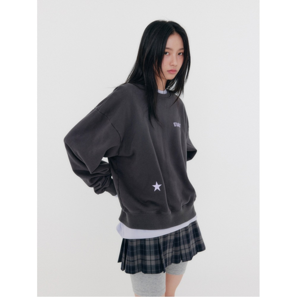 ZEEZEEZEE スターレットスウェットシャツ (チャコール)