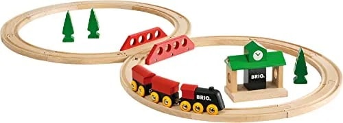 クラシックレール 8の字セット [全22ピース] 対象年齢 2歳~ (電車 おもちゃ 木製 レール) 33028