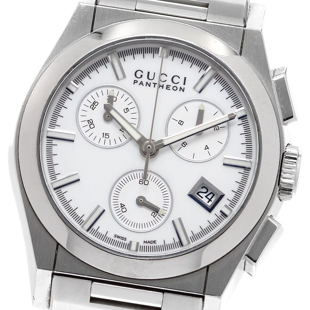 グッチ GUCCI 115.4/YA115407 パンテオン デイト クロノグラフ クォーツ ボーイズ _910696【中古】