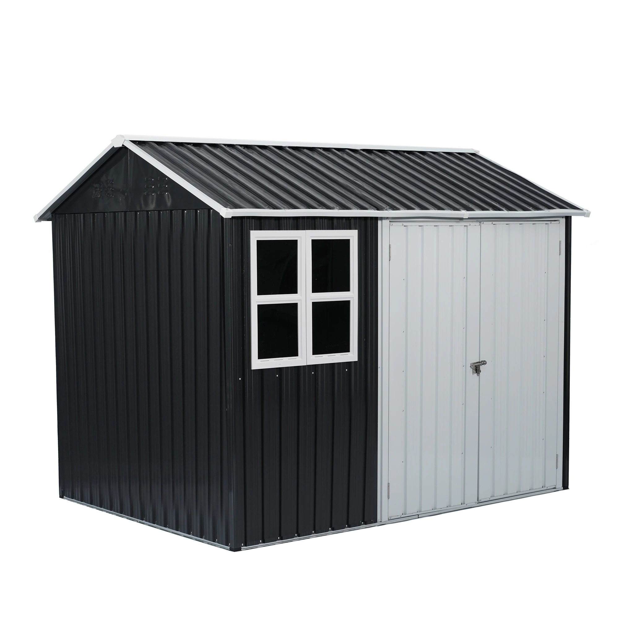 【安心保証付き】物置 屋外 スチール 倉庫 戸外収納庫 幅249*奥行き184*高194 物置き おしゃれ 大型 収納庫 屋外物置 防さび ベランダ 防水 ドア スチール物置 屋外収納 ガーデニング