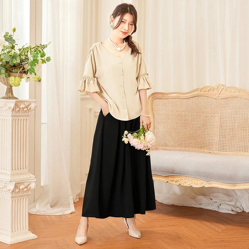 お出かけ カジュアル レディース 上下セット２点セット 上着＋ワイドパンツ五分袖 入園式 披露宴 エレガント 大人 フォーマル 結婚式無地 入学祭 卒業式 お呼ばれ セットアップ大きいサイズ キレイめ