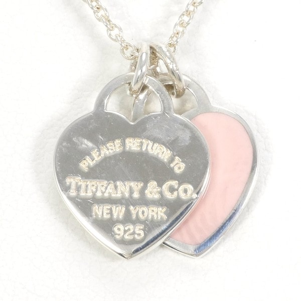 Tiffany　リターントゥ　ダブルハート　ネックレス　シルバー　ピンク　925 リターン トゥ ティファニー™ ピンク ダブル ハート タグ ペンダント