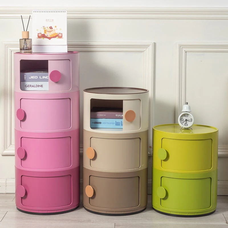 安全材質は異臭がありません！人気売れ筋商品！！Ins多機能ベッドキャビネット収納棚！三色グラデーション多様な色を選ぶことができて多層分類で収納して